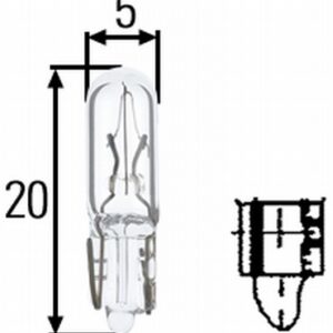 SIJALICA UBODNA 24 V 1.2W W5/1.2 UBODNA hella