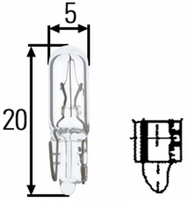 SIJALICA UBODNA 24 V 1.2W W5/1.2 UBODNA hella