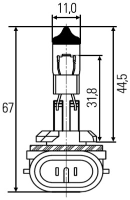 SIJALICA H27W/2 12V PGJ 13 hella