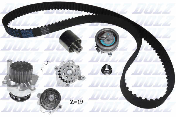 kd033.bmp.jpg SET ZUPC. KAISA SA PUMPOM VODE VW GOLF V 1.9TDI NT dolz