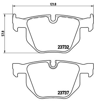 DISK PL. ZAD. BMW SERIJA 5 E60/E61 brembo
