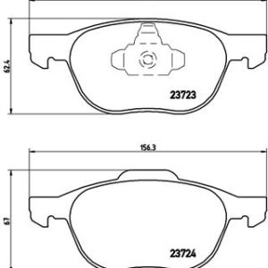 DISK PL. FORD FOCUS2/CMAX/VOLVO 04+ brembo