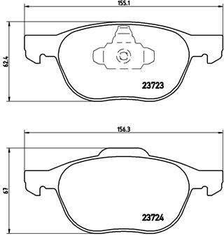 DISK PL. FORD FOCUS2/CMAX/VOLVO 04+ brembo