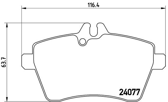 DISK PL. MERCEDES A KLASA W169 A160  04-12 brembo