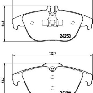 DISK PL. ZAD. MERCEDES C/E KLASA 08+ brembo