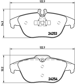 DISK PL. ZAD. MERCEDES C/E KLASA 08+ brembo