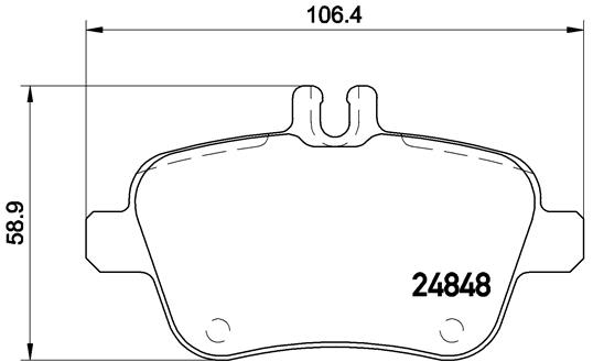 DISK PLOCICE ZADNJE MERCEDES A/B/CLA W176/W246 11+ brembo