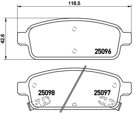 DISK PL. ZAD. OPEL/CHEVROLET ASTRA J/CRUZE brembo