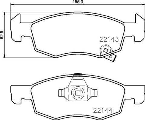 DISK PL.OPEL CORSA E 14+ brembo
