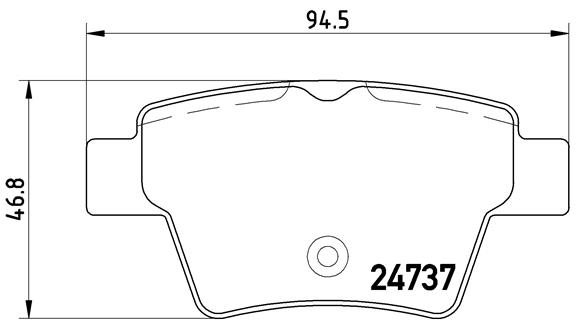 DISK PL. ZADNJE PEZO 307 207 / C4 CITROEN brembo