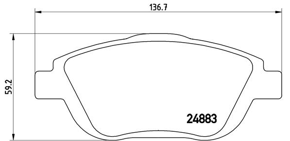 DISK PL. PSA CITROEN C3/DS3 09+ brembo