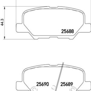 DISK PLOCICE ZADNJE PEUGEOT-4008/MAZDA 6 13- brembo