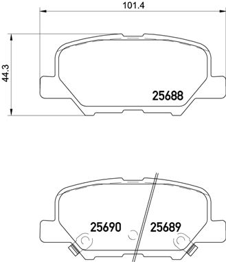 DISK PLOCICE ZADNJE PEUGEOT-4008/MAZDA 6 13- brembo