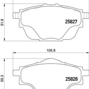 DISK PL. ZADNJE PSA 308 2 13+ CITROEN C4 PICASSO 2 13+ brembo