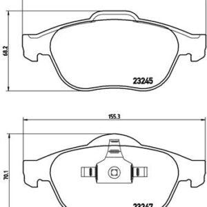 DISK PL. RENAULT LAGUNA 2 01+ brembo
