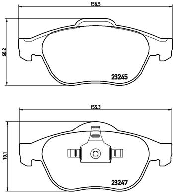 DISK PL. RENAULT LAGUNA 2 01+ brembo