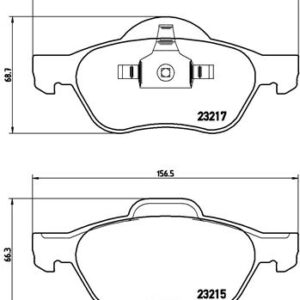 DISK PL. RENAULT MEGANE II/SCENIC II 03+. brembo