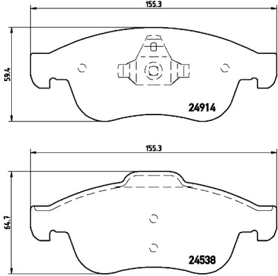 DISK PL. RENAULT MEGANE III 08+ brembo