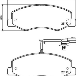 DISK PL. OPEL MOVANO/MASTER 2.3 CDTI/DCI DO 13 brembo
