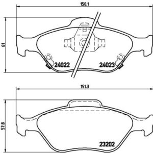 DISK PL. TOYOTA YARIS brembo