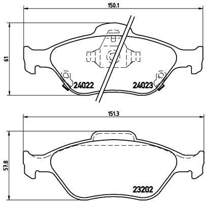 DISK PL. TOYOTA YARIS brembo