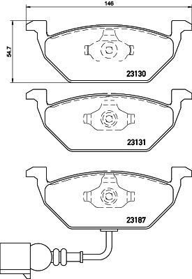DISK PL. VW  / AUDI A3 SA KABLOM brembo