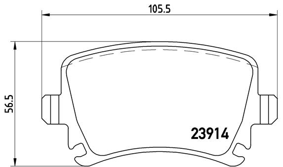 DISK PL. ZAD. VW/AUDI G-5/A4 brembo