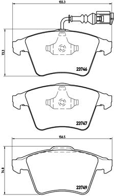 DISK PL. VW TRANSPORTER V/MULTIVAN 03+ brembo