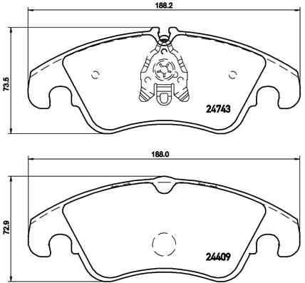 DISK PL. AUDI A6 4G2 2.0/3.0 TDI 11+ brembo
