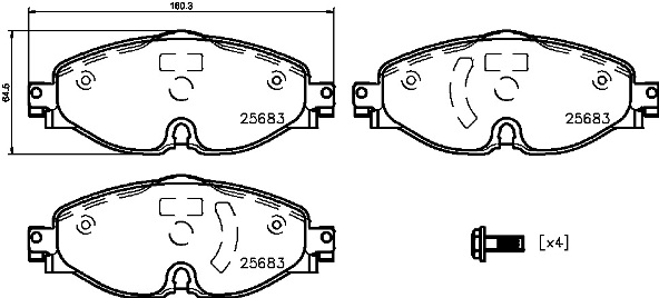DISK PL. VW GOLF VII/PASSAT 12+ brembo