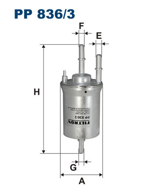 FIL.GORIVA SKODA FABIA 4 BARA 1.2 1.4 1.6/A3 1.6 /VW GOLF 5 1.4 16V filtron